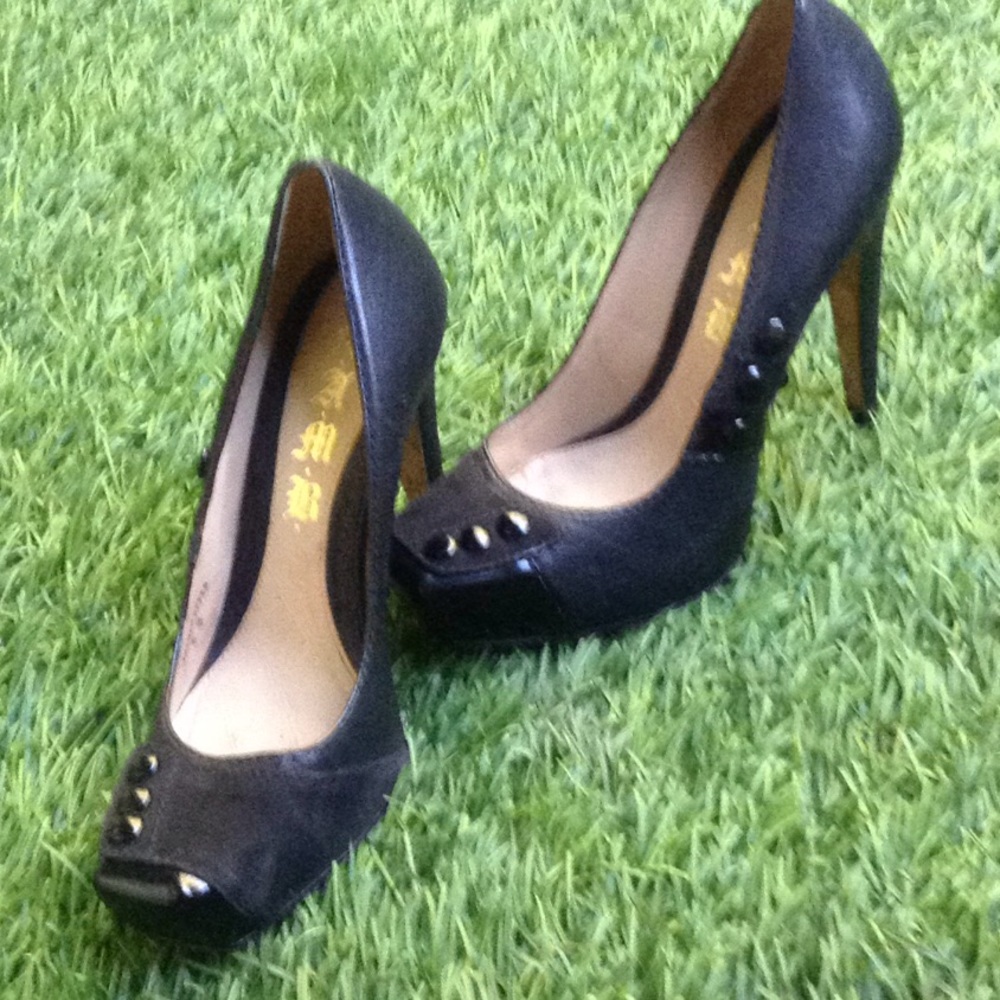 L.A.M.B. Leather heels
